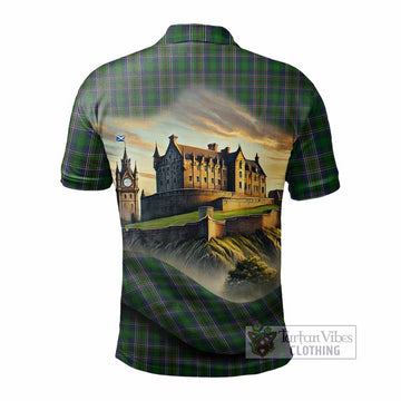 Cockburn Tartan Family Crest Polo Shirt with Scottish Ancient Castle Style - Tartan Vibes Clothing