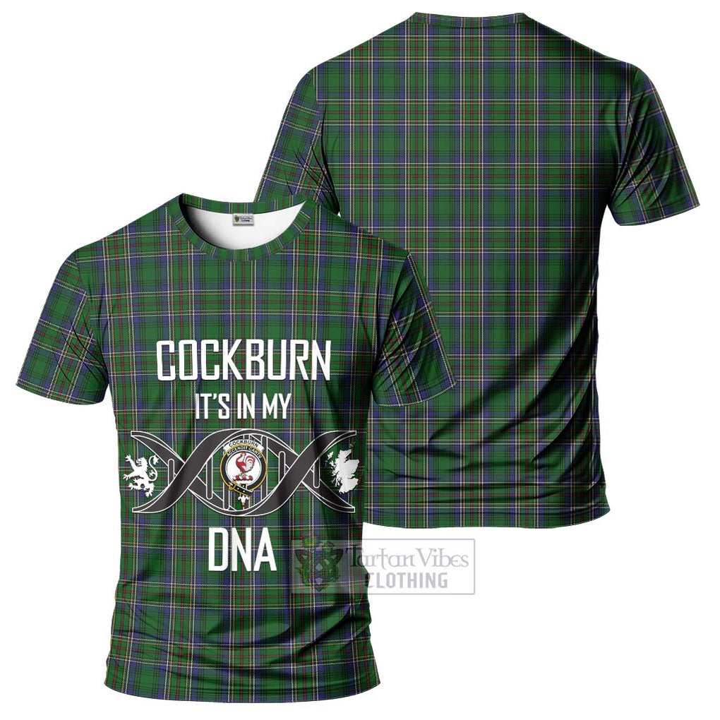 Cockburn Tartan T-Shirt with Family Crest DNA In Me Style - Tartan Vibes Clothing