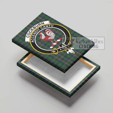 Cockburn Tartan Canvas Print Wall Art with Family Crest