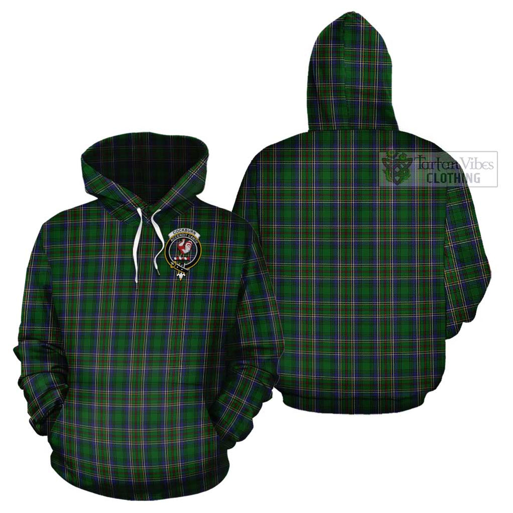 Cockburn Tartan Cotton Hoodie with Family Crest Pullover Hoodie - Tartan Vibes Clothing