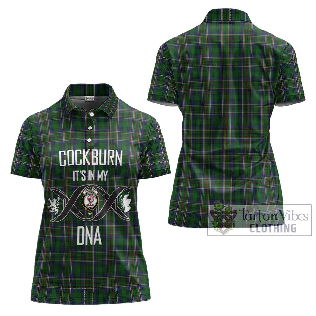 Cockburn Tartan Women's Polo Shirt with Family Crest DNA In Me Style - Tartanvibesclothing Shop