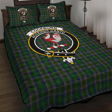 Cockburn Tartan Quilt Bed Set with Family Crest