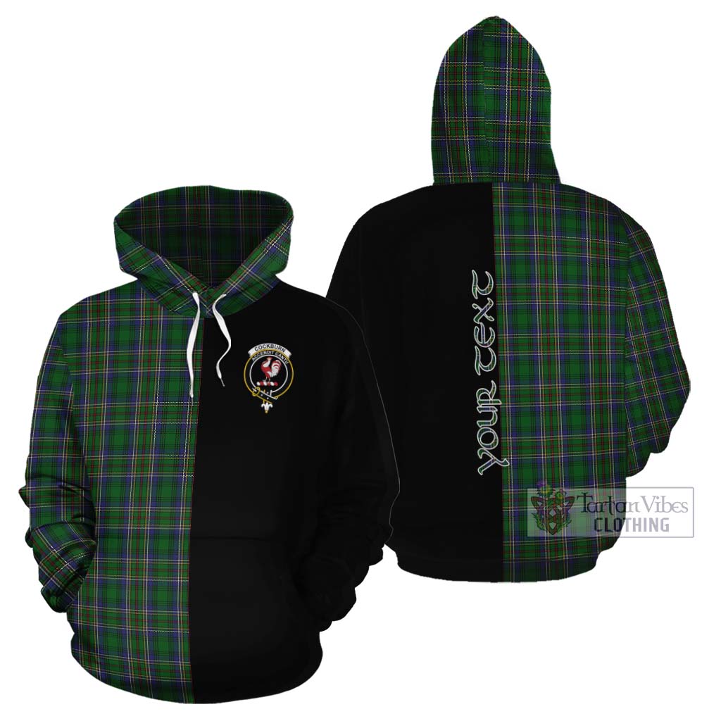 Tartan Vibes Clothing Cockburn Tartan Cotton Hoodie with Family Crest and Half Of Me Style