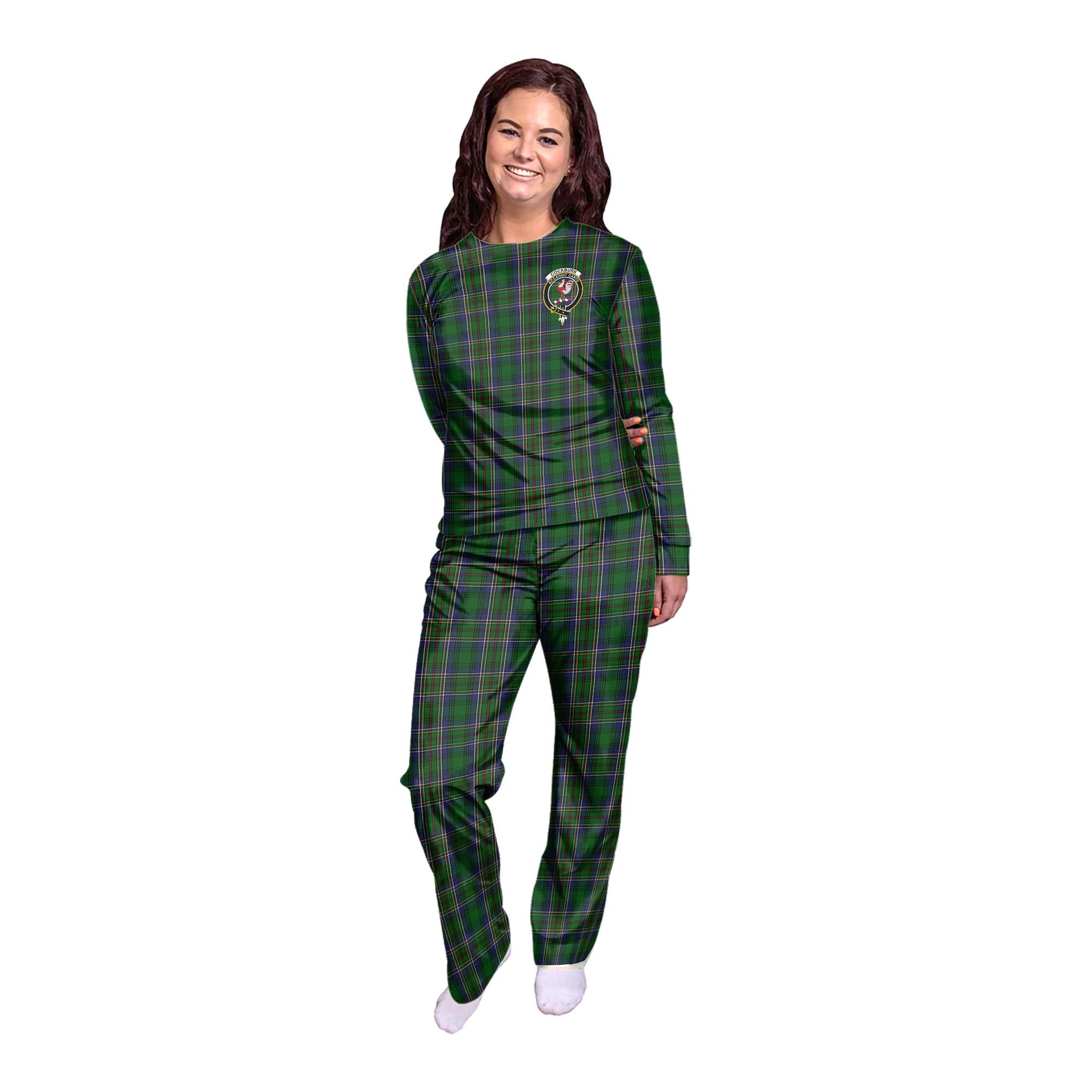 Cockburn Tartan Pajamas Family Set with Family Crest - Tartan Vibes Clothing