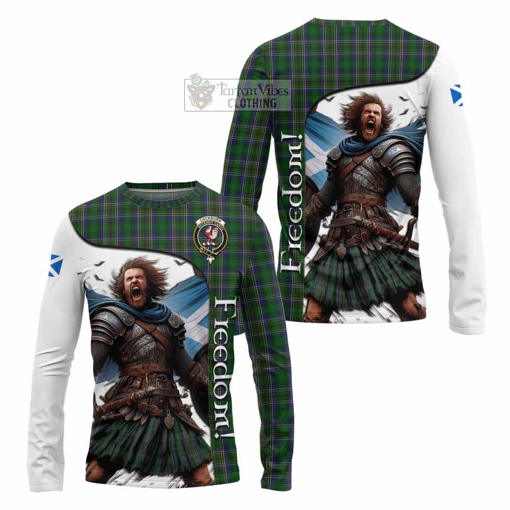 Tartan Vibes Clothing Cockburn Crest Tartan Long Sleeve T-Shirt Inspired by the Freedom of Scottish Warrior