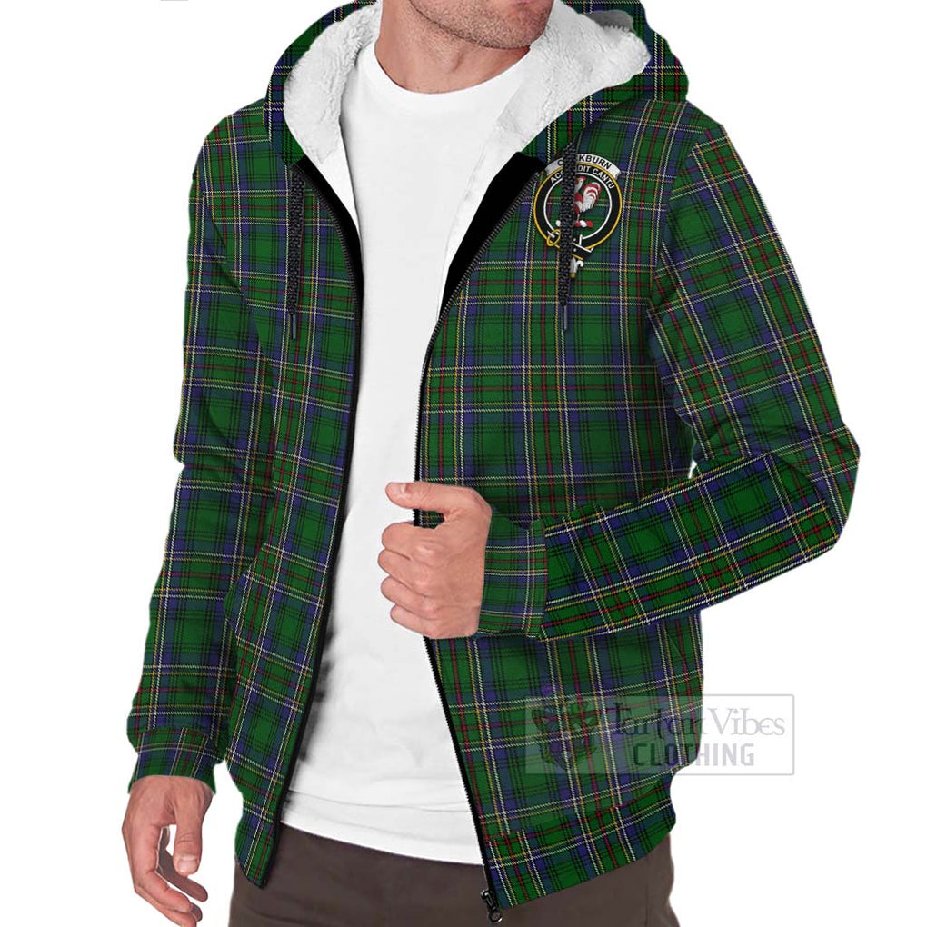 Tartan Vibes Clothing Cockburn Tartan Sherpa Hoodie with Family Crest Celtic Skull Style