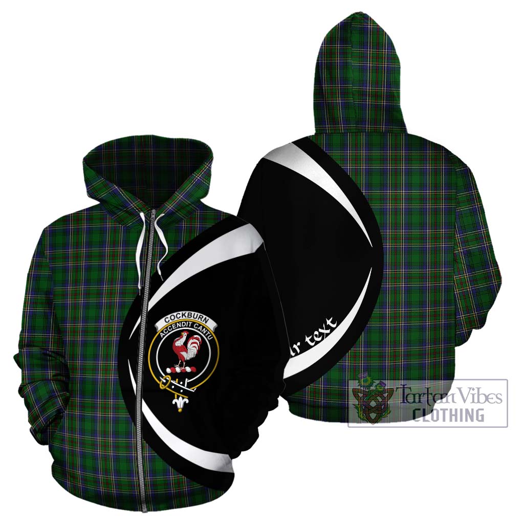 Tartan Vibes Clothing Cockburn Tartan Hoodie with Family Crest Circle Style