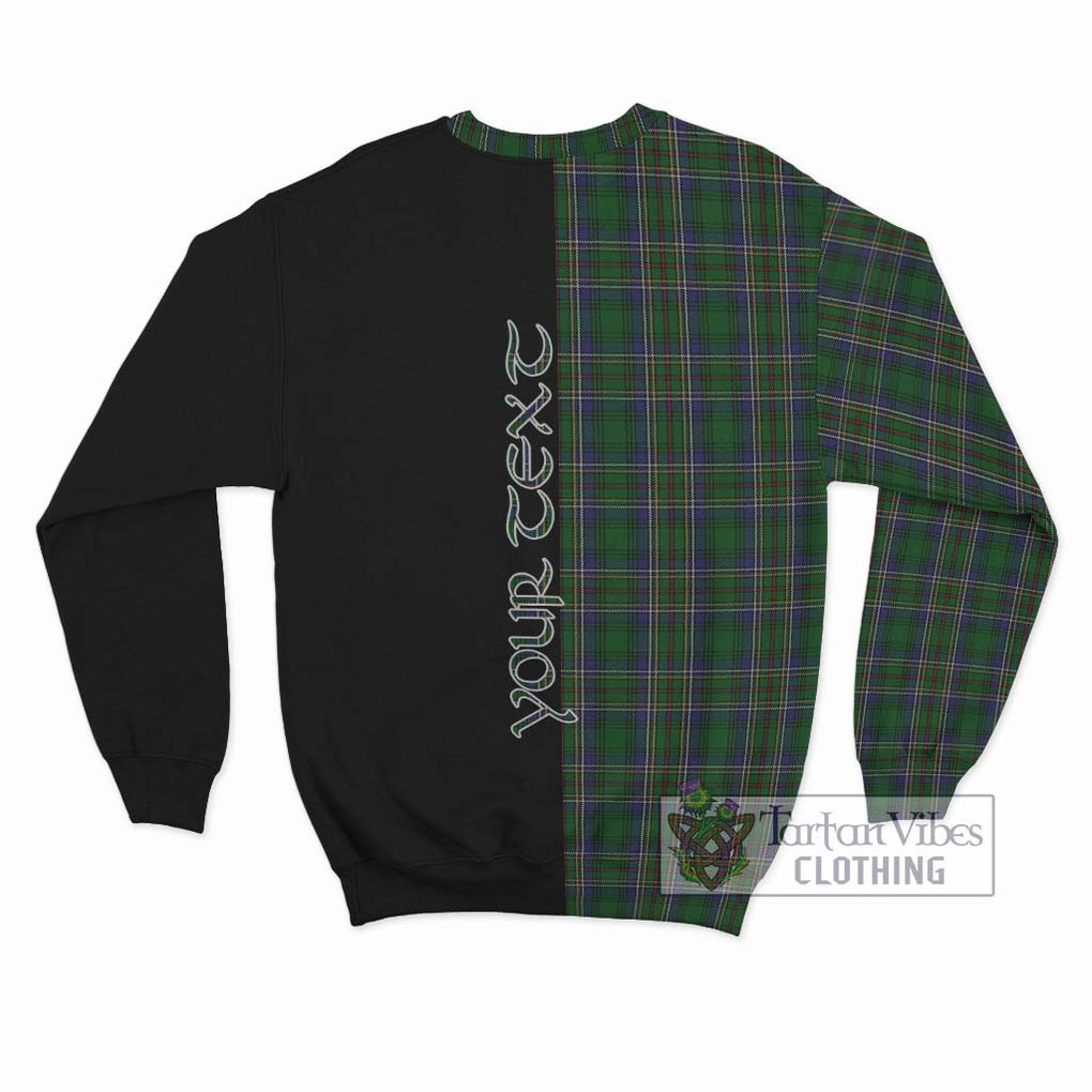 Cockburn Tartan Sweatshirt with Family Crest and Half Of Me Style - Tartanvibesclothing Shop