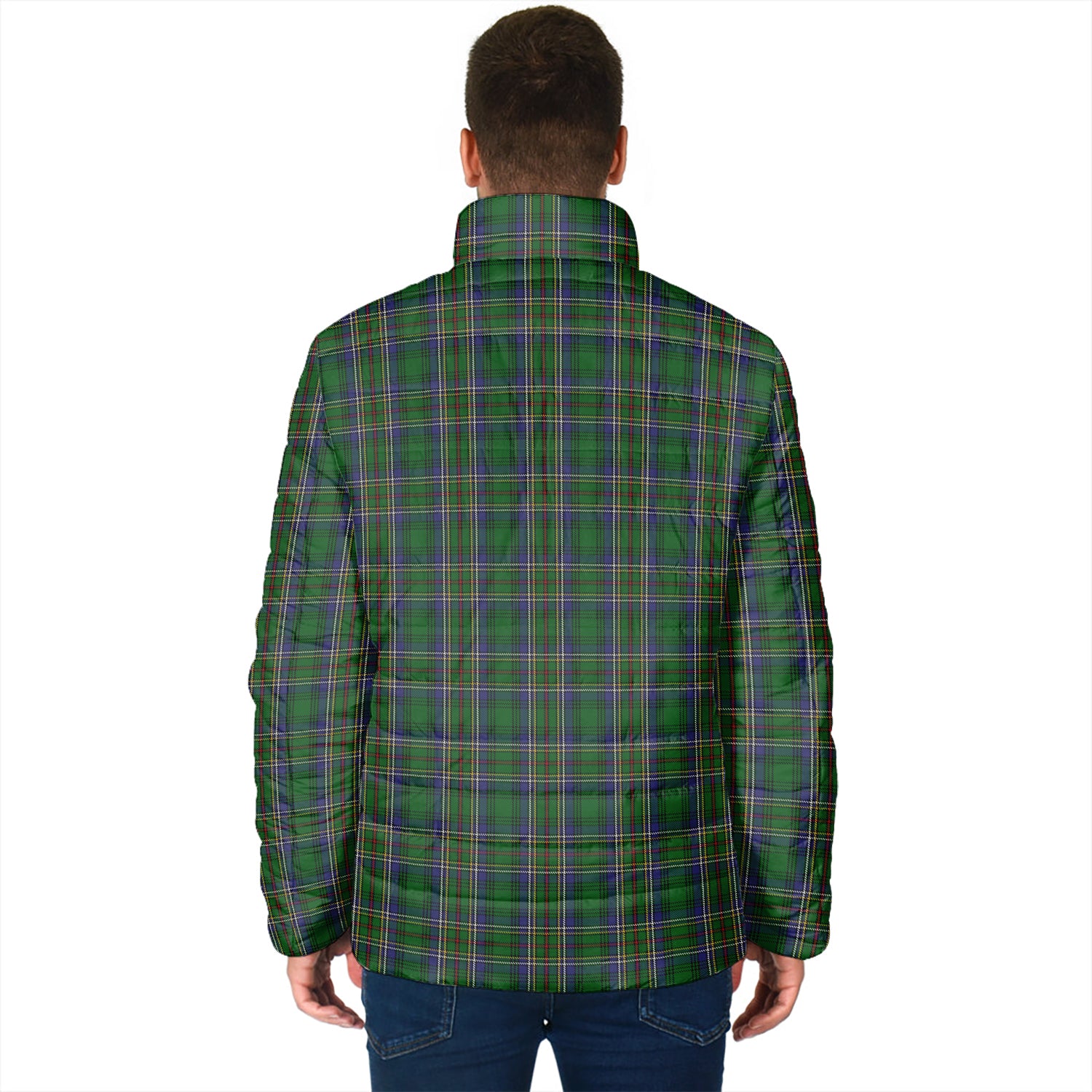 Cockburn Tartan Padded Jacket with Family Crest - Tartan Vibes Clothing