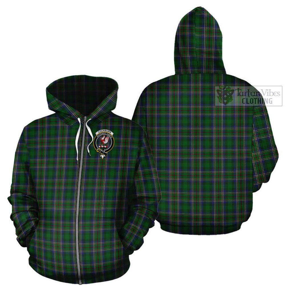 Cockburn Tartan Cotton Hoodie with Family Crest Zip Hoodie - Tartan Vibes Clothing