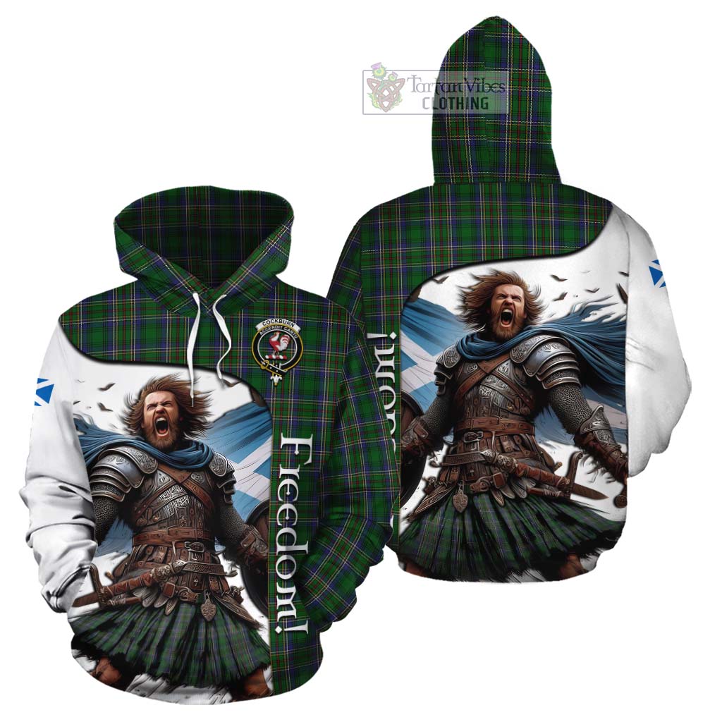 Tartan Vibes Clothing Cockburn Crest Tartan Cotton Hoodie Inspired by the Freedom of Scottish Warrior