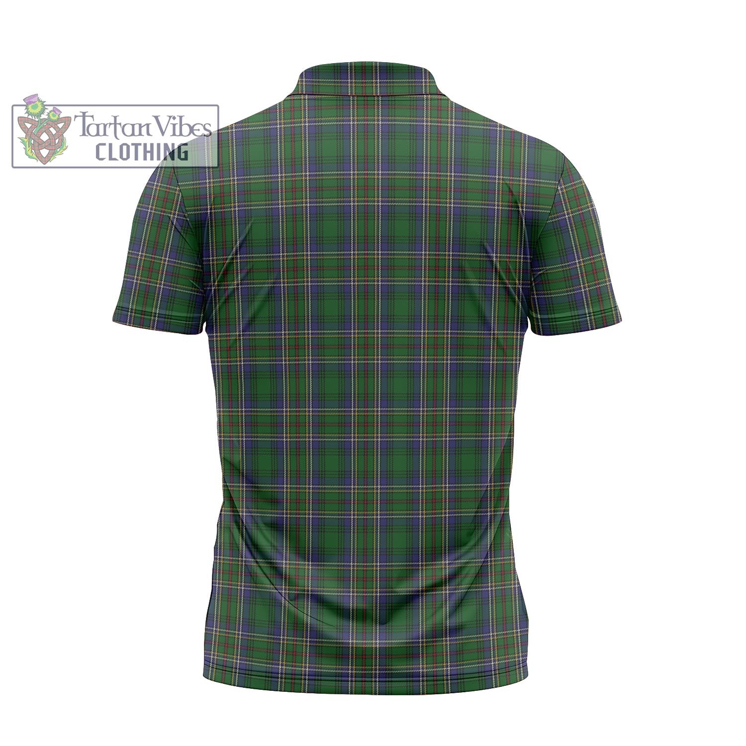 Tartan Vibes Clothing Cockburn Tartan Zipper Polo Shirt with Family Crest