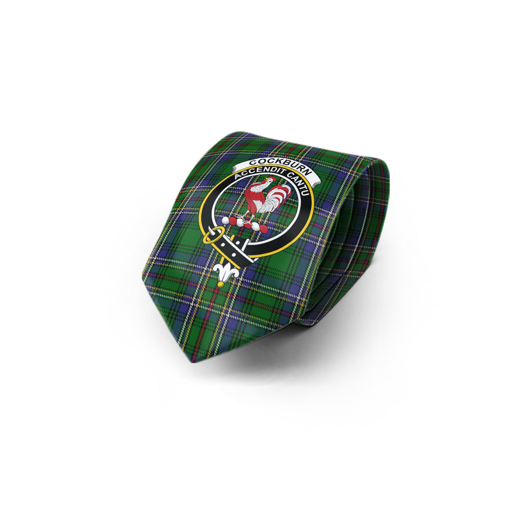 Cockburn Tartan Classic Necktie with Family Crest - Tartan Vibes Clothing