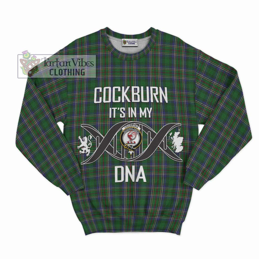 Cockburn Tartan Sweatshirt with Family Crest DNA In Me Style - Tartanvibesclothing Shop