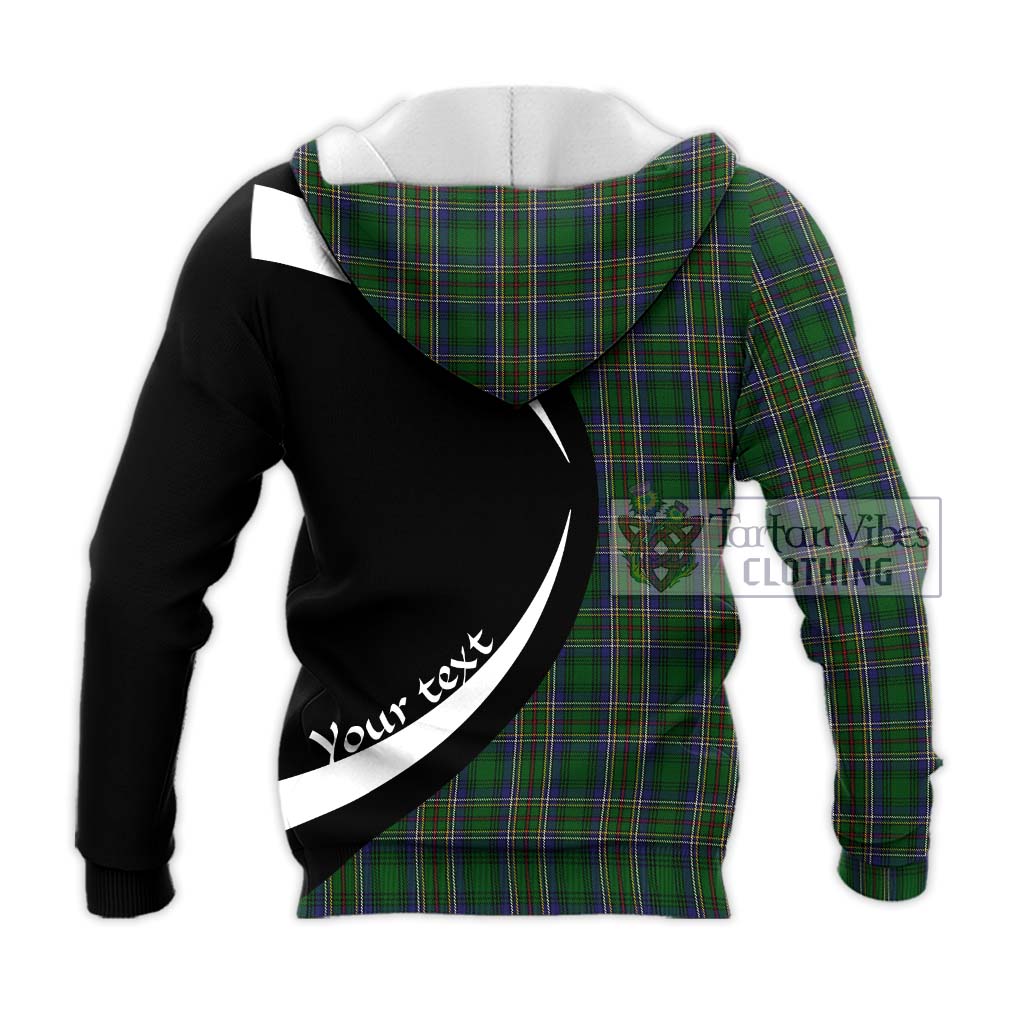 Cockburn Tartan Knitted Hoodie with Family Crest Circle Style - Tartan Vibes Clothing