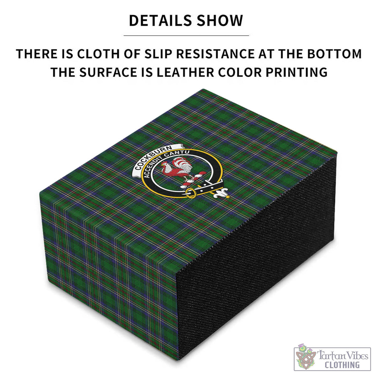 Cockburn Tartan Pen Holder with Family Crest - Tartan Vibes Clothing