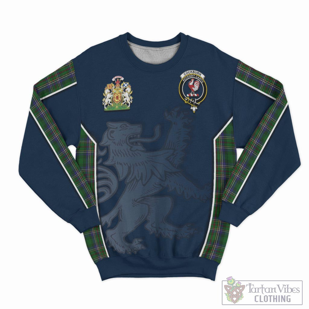 Tartan Vibes Clothing Cockburn Tartan Sweater with Family Crest and Lion Rampant Vibes Sport Style