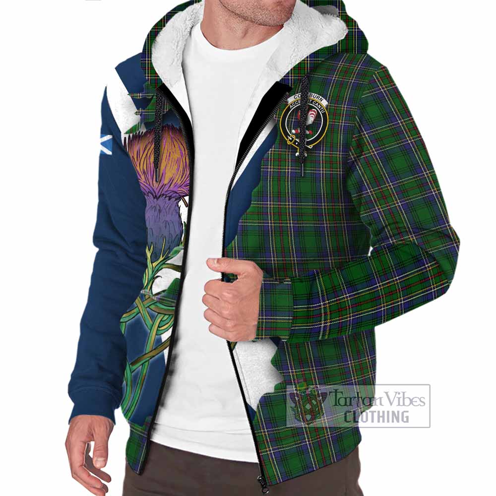 Cockburn Tartan Family Crest Sherpa Hoodie Scottish Thistle Celtic Inspired - Tartan Vibes Clothing