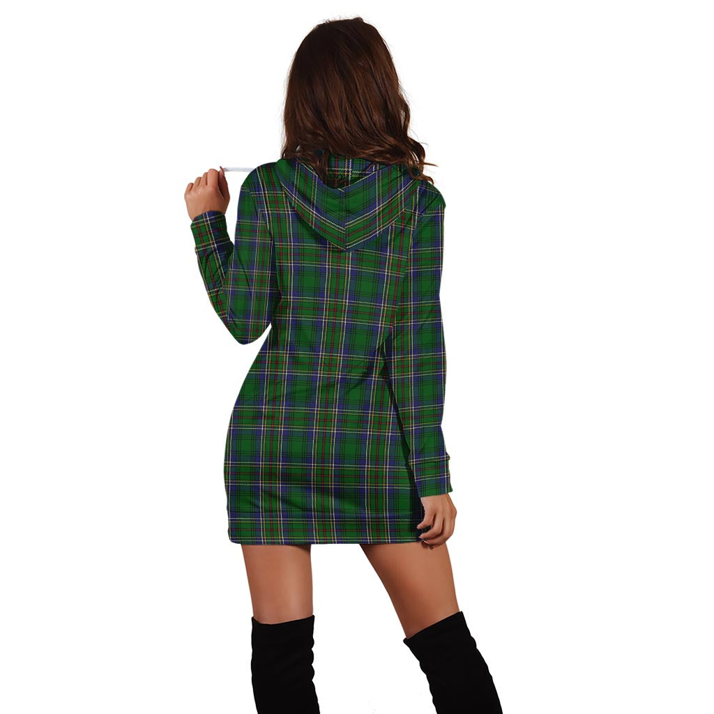 Cockburn Tartan Hoodie Dress with Family Crest - Tartan Vibes Clothing