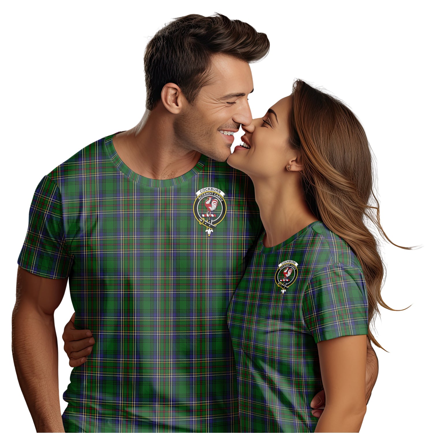 Cockburn Tartan T-Shirt with Family Crest - Tartan Vibes Clothing