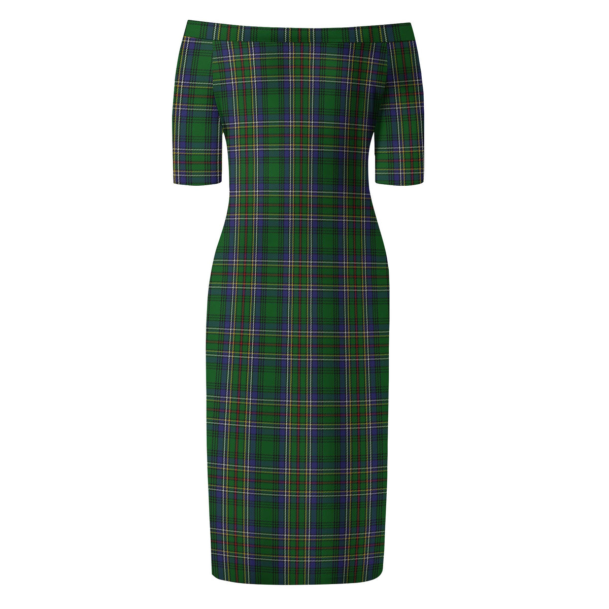 Cockburn Tartan Off Shoulder Lady Dress - Tartan Vibes Clothing
