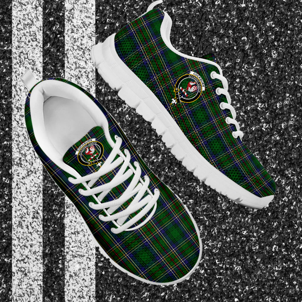 Cockburn Tartan Sneakers with Family Crest - Tartan Vibes Clothing