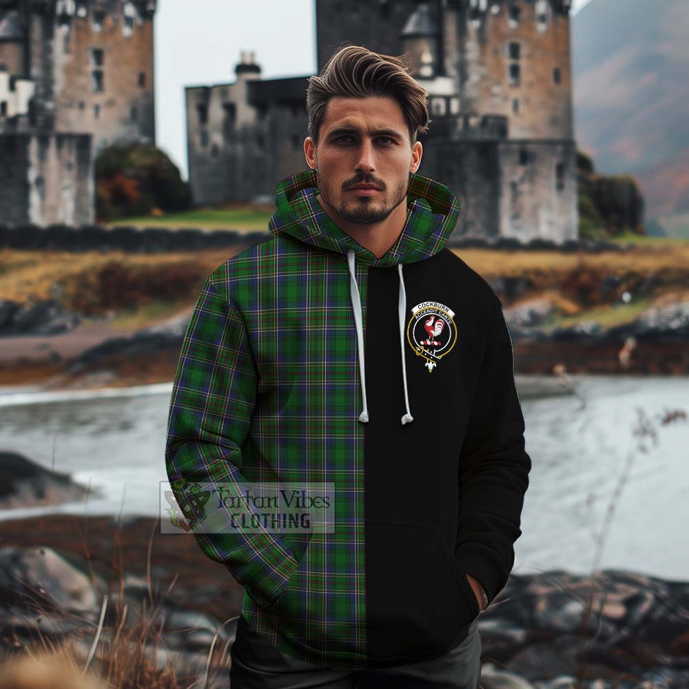 Tartan Vibes Clothing Cockburn Tartan Cotton Hoodie with Family Crest and Half Of Me Style