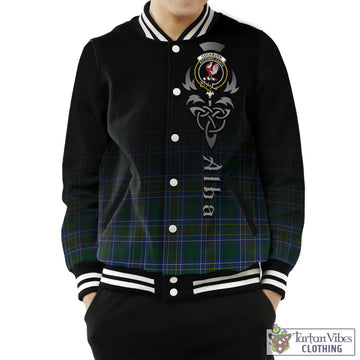 Cockburn Ancient Tartan Baseball Jacket Featuring Alba Gu Brath Family Crest Celtic Inspired