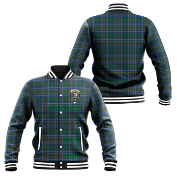 Cockburn Ancient Tartan Baseball Jacket with Family Crest