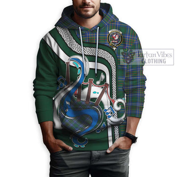 Cockburn Ancient Tartan Hoodie with Epic Bagpipe Style