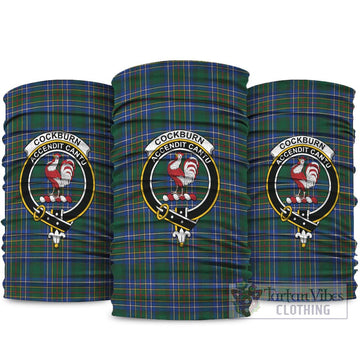 Cockburn Ancient Tartan Neck Gaiters, Tartan Bandanas, Tartan Head Band with Family Crest