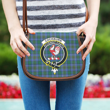 Cockburn Ancient Tartan Saddle Bag with Family Crest