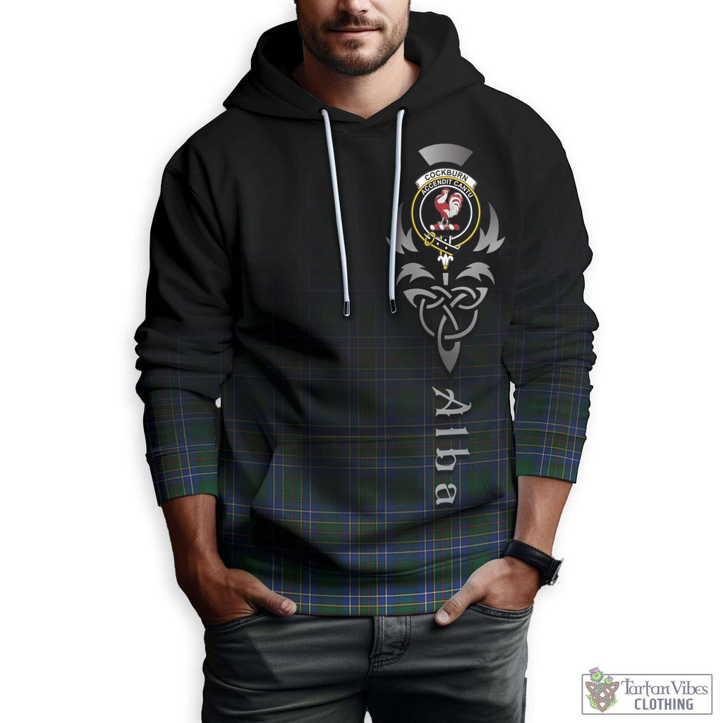 Tartan Vibes Clothing Cockburn Ancient Tartan Hoodie Featuring Alba Gu Brath Family Crest Celtic Inspired