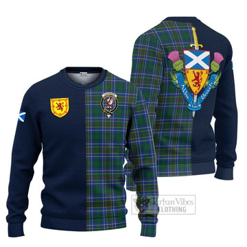 Cockburn Ancient Tartan Ugly Sweater with Scottish Lion Royal Arm Half Style