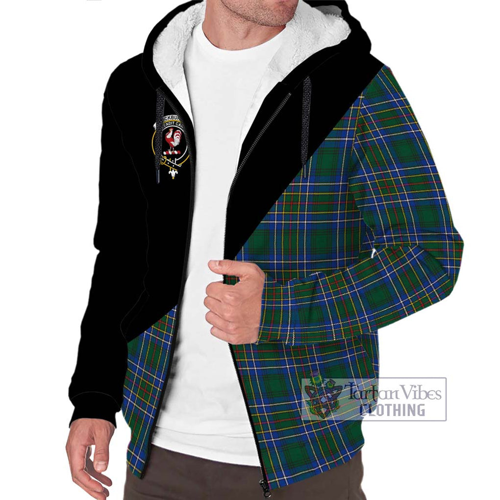 Cockburn Ancient Tartan Sherpa Hoodie with Family Crest and Military Logo Style Unisex S - Tartanvibesclothing Shop