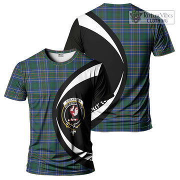 Cockburn Ancient Tartan T-Shirt with Family Crest Circle Style