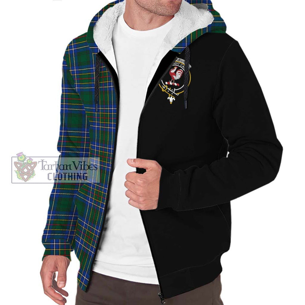 Cockburn Ancient Tartan Sherpa Hoodie with Family Crest and Half Of Me Style Unisex S - Tartanvibesclothing Shop