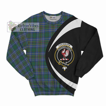 Cockburn Ancient Tartan Sweatshirt with Family Crest Circle Style