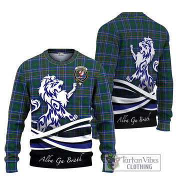 Cockburn Ancient Tartan Ugly Sweater with Alba Gu Brath Regal Lion Emblem