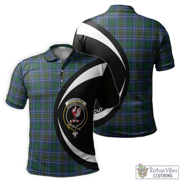 Cockburn Ancient Tartan Men's Polo Shirt with Family Crest Circle Style