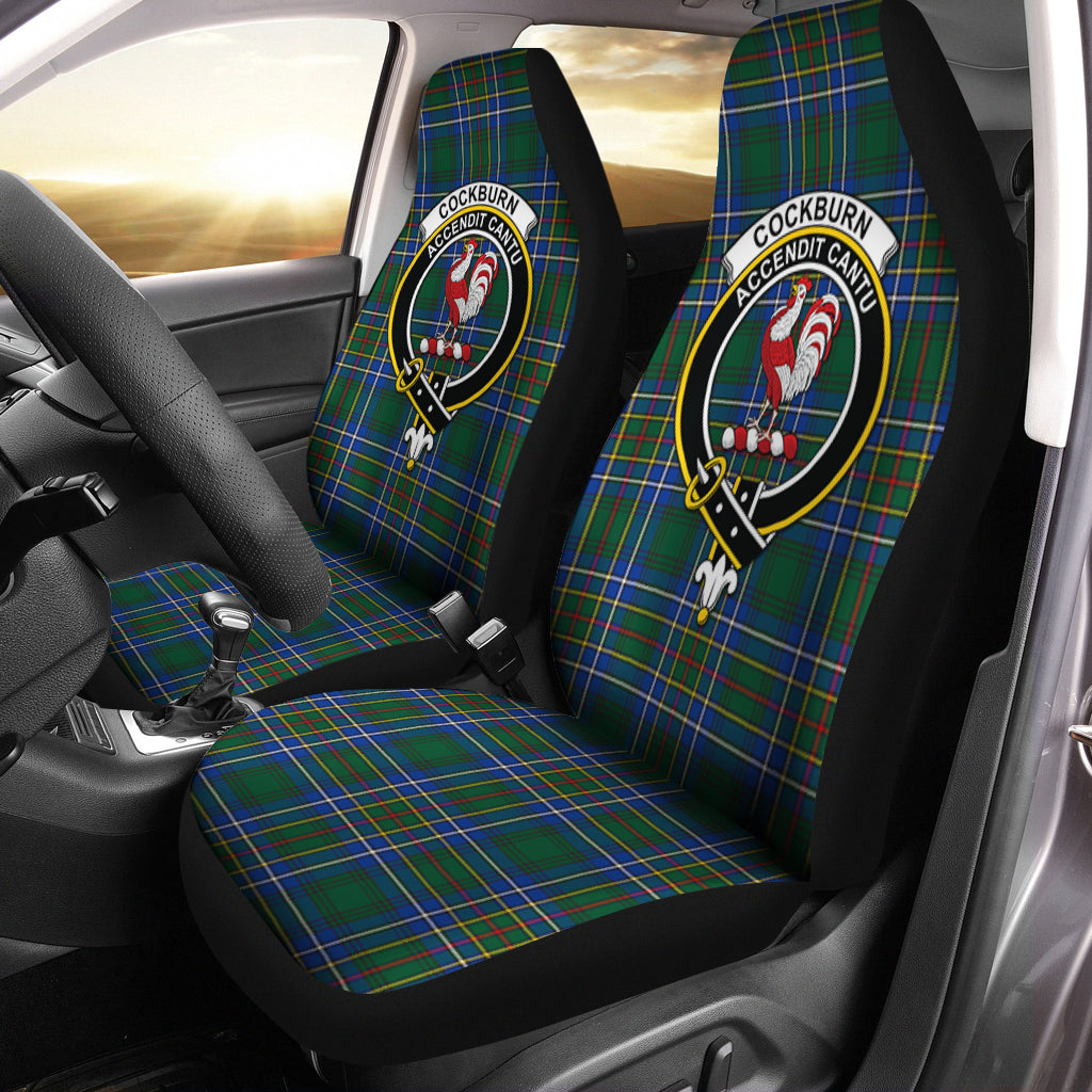 Cockburn Ancient Tartan Car Seat Cover with Family Crest One Size - Tartanvibesclothing