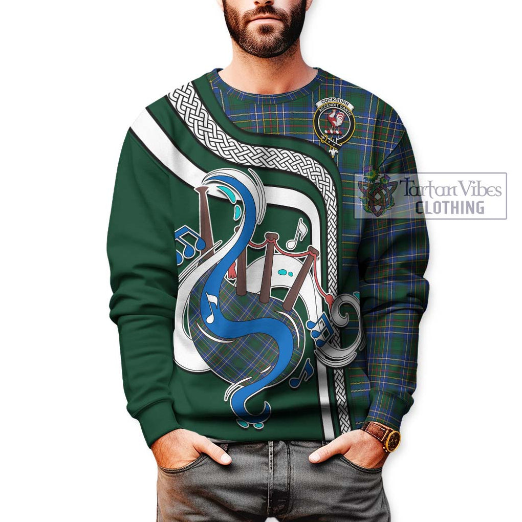 Cockburn Ancient Tartan Sweatshirt with Epic Bagpipe Style Unisex - Tartanvibesclothing Shop