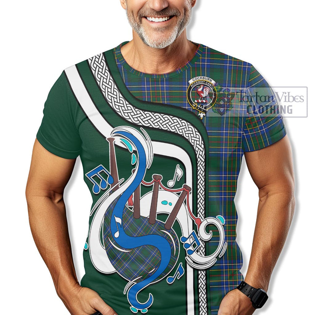 Cockburn Ancient Tartan T-Shirt with Epic Bagpipe Style Kid's Shirt - Tartanvibesclothing Shop