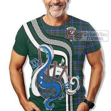 Cockburn Ancient Tartan T-Shirt with Epic Bagpipe Style