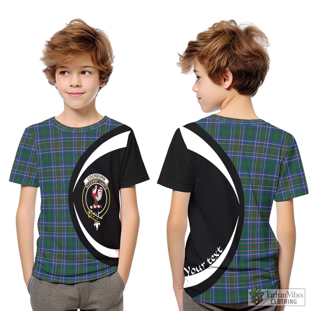 Cockburn Ancient Tartan Kid T-Shirt with Family Crest Circle Style Youth XL Size14 - Tartan Vibes Clothing