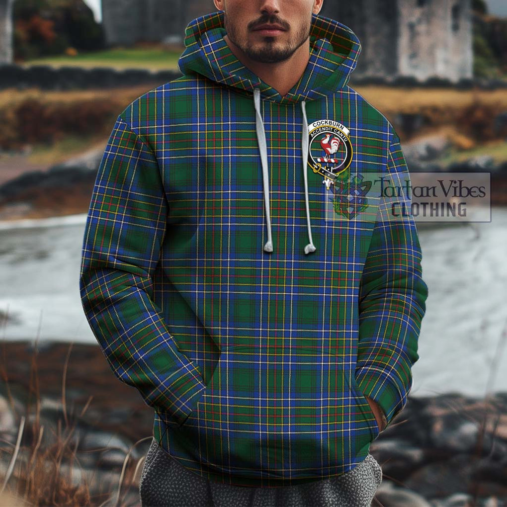 Cockburn Ancient Tartan Cotton Hoodie with Family Crest Pullover Hoodie XS - Tartan Vibes Clothing