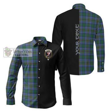 Cockburn Ancient Tartan Long Sleeve Button Shirt with Family Crest and Half Of Me Style