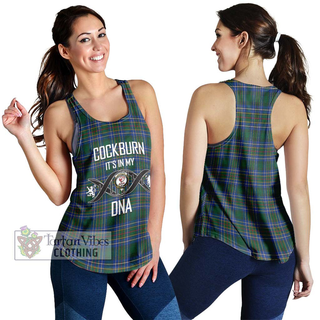 Cockburn Ancient Tartan Women's Racerback Tanks with Family Crest DNA In Me Style 4XL - Tartanvibesclothing Shop