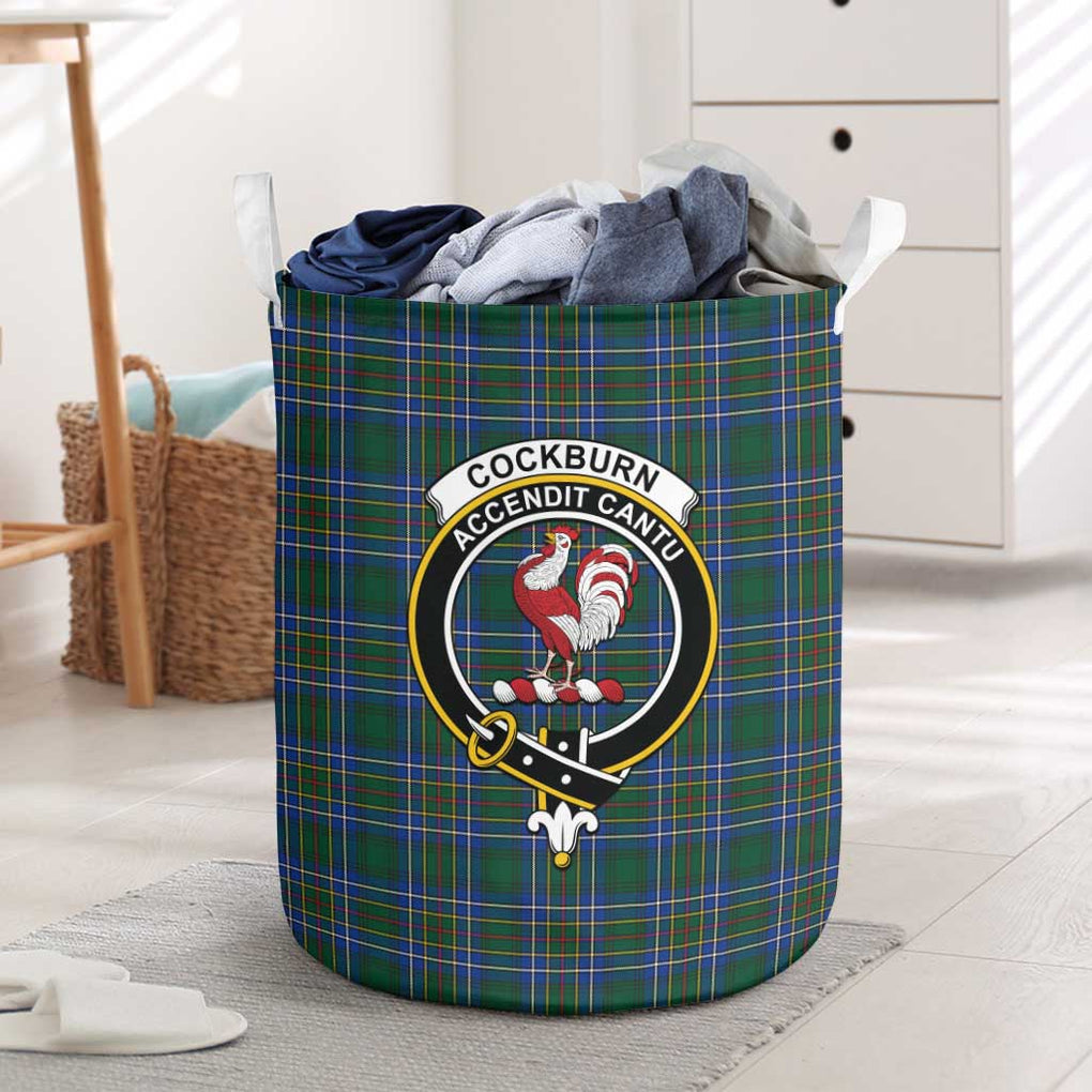 Cockburn Ancient Tartan Laundry Basket with Family Crest One Size - Tartanvibesclothing Shop