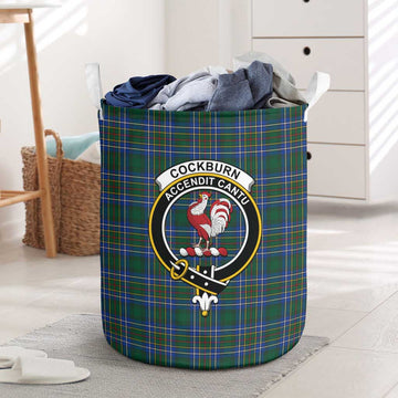 Cockburn Ancient Tartan Laundry Basket with Family Crest